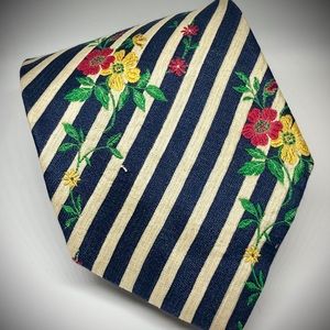 Mens Authentic Italy Silk Kenzo blue white Tie NR